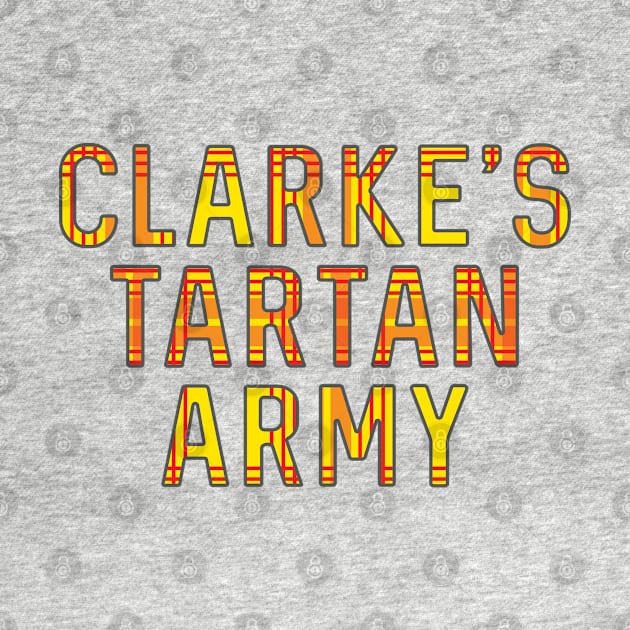 Clarke's Tartan Army, Scottish Lion Rampant Coloured Tartan, Scottish Football Slogan by MacPean